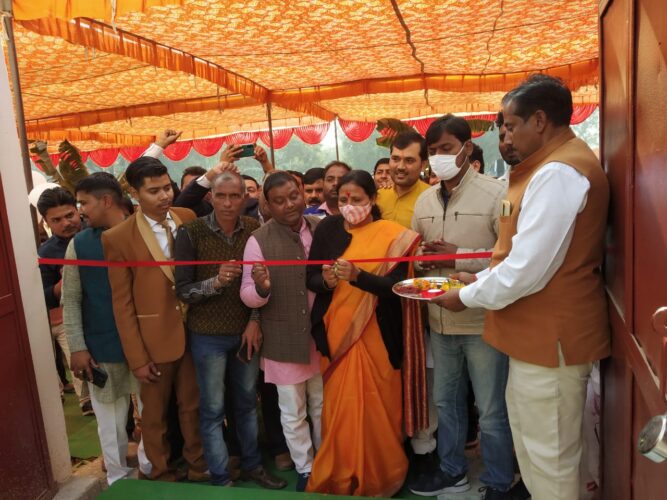 राज्यसभा सांसद ने किया पंचायत भवन का लोकार्पण