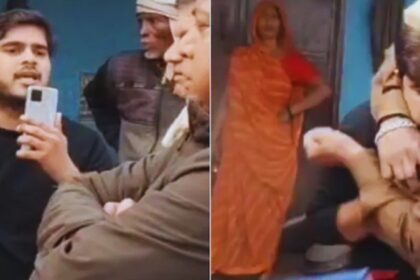 वीडियो बना रहे युवक की दरोगा ने की पिटाई