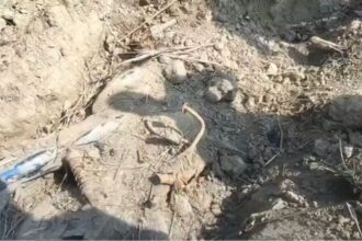 सहायल के सिखू गांव में सरसों के खेत में दफन मिली संदिग्ध मोटरसाइकिल