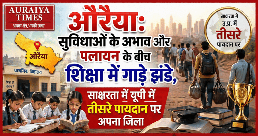 औरैया: साक्षरता दर में यूपी में तीसरे स्थान पर